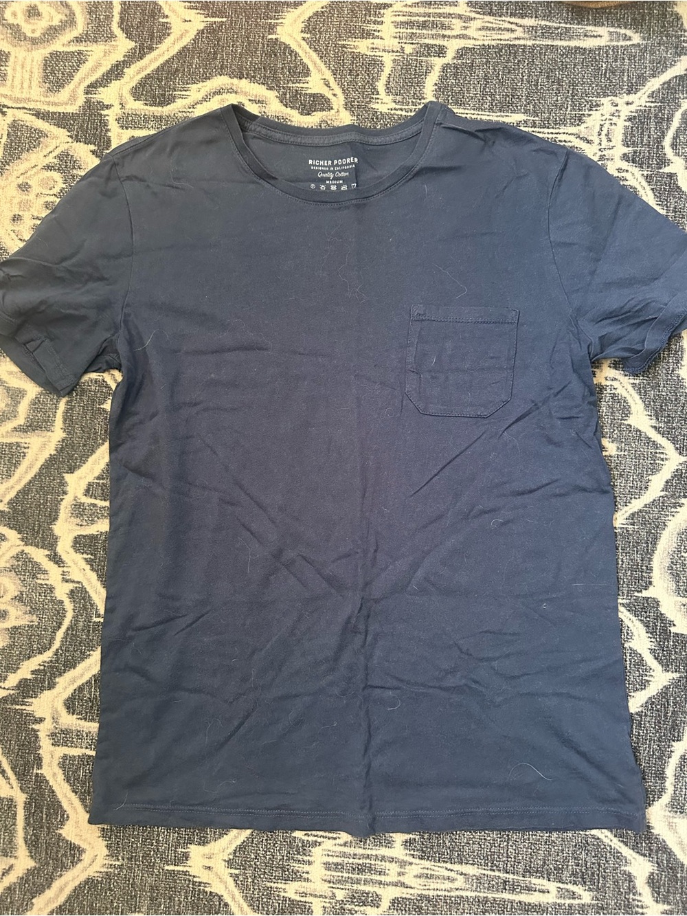 Richer Poorer Navy Pocket Short-Sleeve Tee